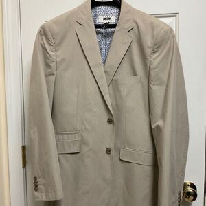 Joseph Abboud tan cotton blazer large